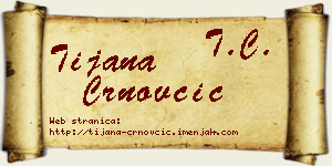 Tijana Crnovčić vizit kartica